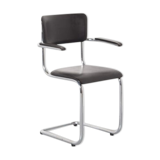 Tubax cantilever chair with black armrest