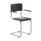 Tubax cantilever chair with black armrest