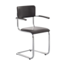 Tubax cantilever chair with black armrest
