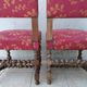 Pair of Louis XIII chairs in walnut, 19th century.