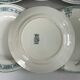 Lot 6 blue and green ironstone plates, antique French earthenware.