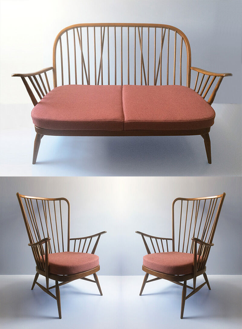 Windsor living room set by Lucian Ercolani for Ercol, 60s