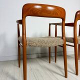 1950s Set of 2 Danish Teak Dining Chairs No. 56 by Niels O. Møller