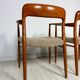 2 chaises de salle à manger danoises en teck n° 56 par Niels O. Møller, années 1950