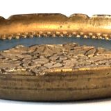 Italian cup golden wood blue