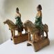 Ming period terracotta equestrian ridge tile