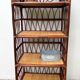 Vintage bamboo and rattan shelf