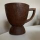 Midcentury Cubist XXXL Cup in West African Monoxyl Wood