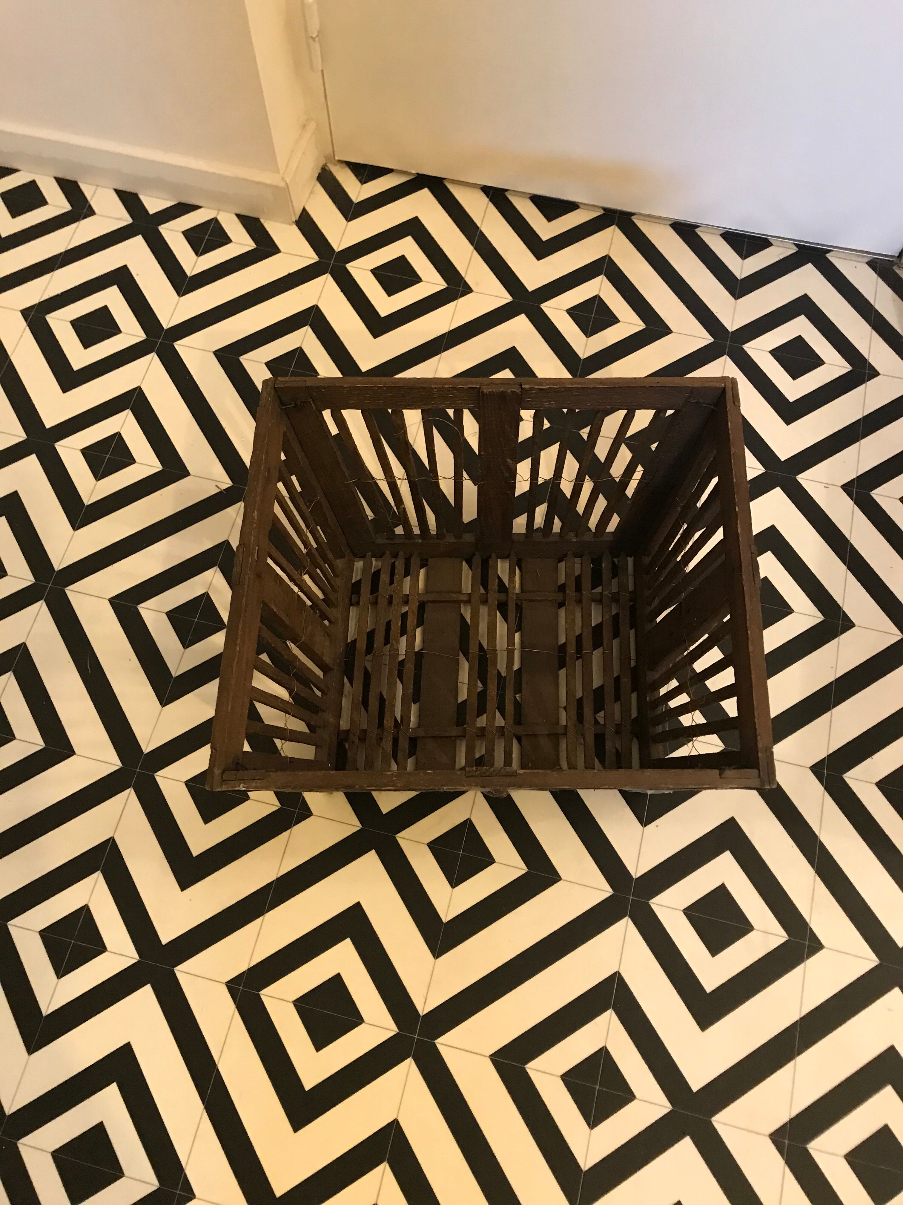 Old wooden basket