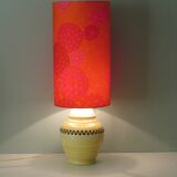 Vintage table lamp with a new custom lampshade.