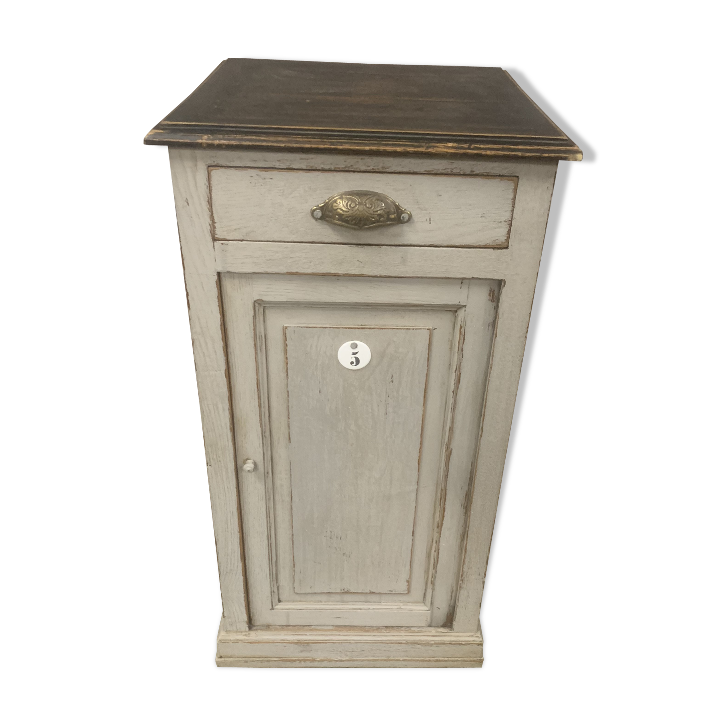 Old bedside painted oak 1920