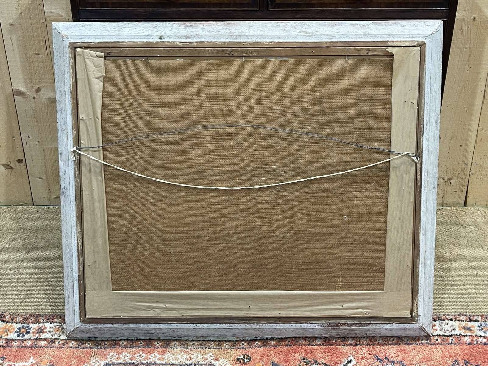 Oil on panel by Robert Leparmentier - The port of Paimpol in the fog