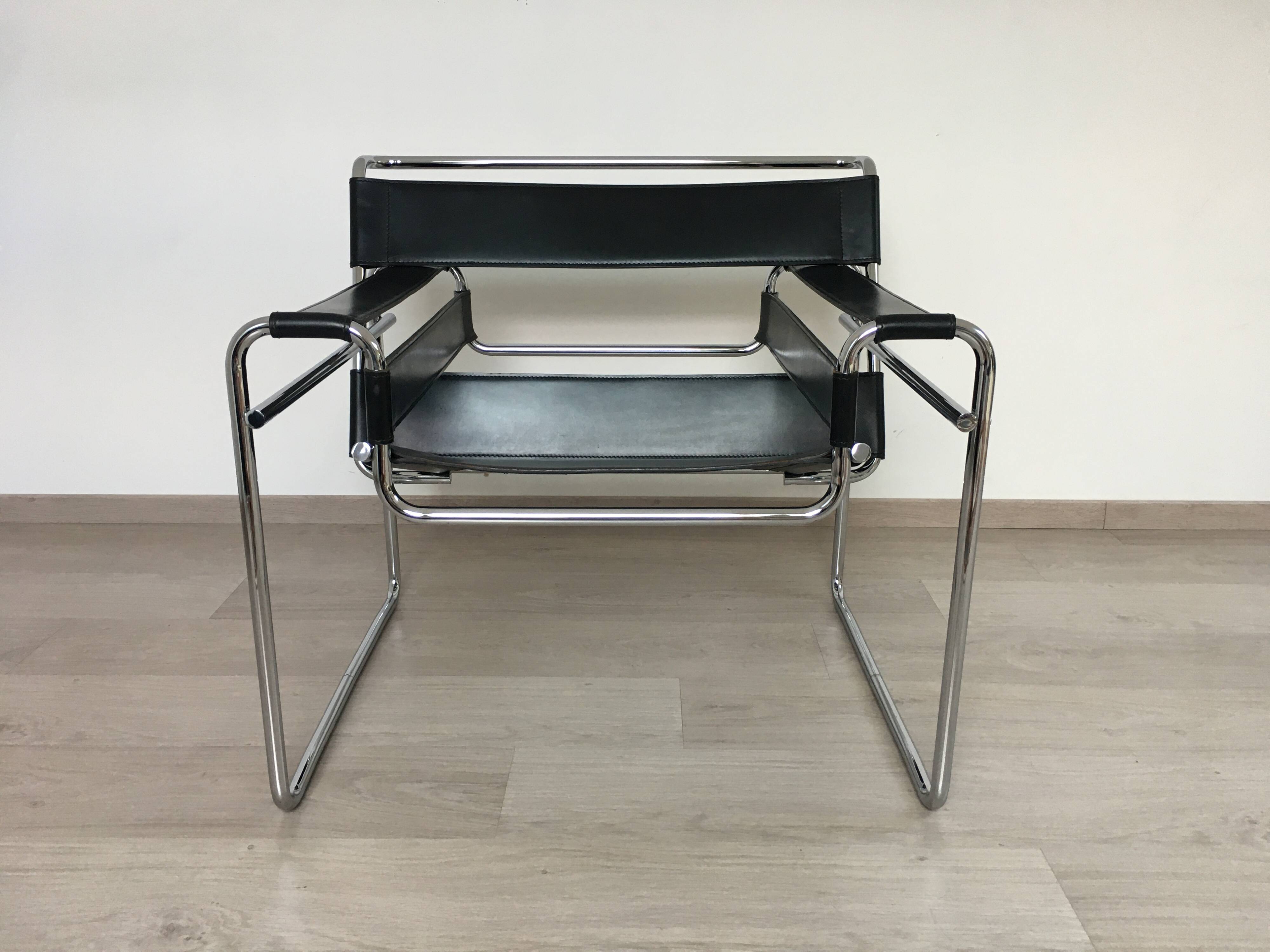 Fauteuil Wassily de Marcel Breuer année 1980