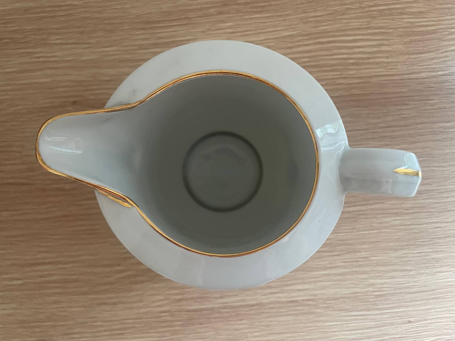 Crémier en porcelaine de Limoges – Filets dorés – Vintage