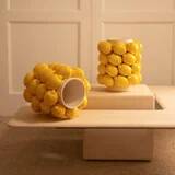 Pair of large lemon vases in ceramic