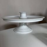 Assiette montée à gateaux Louis Philippe 19e en faience blanche