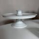 Louis Philippe 19th century mounted cake plate in white earthenware