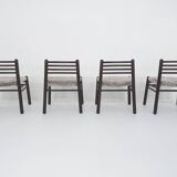 Ensemble de quatre chaises de salle à manger Pastoe, Pays-Bas, années 1970