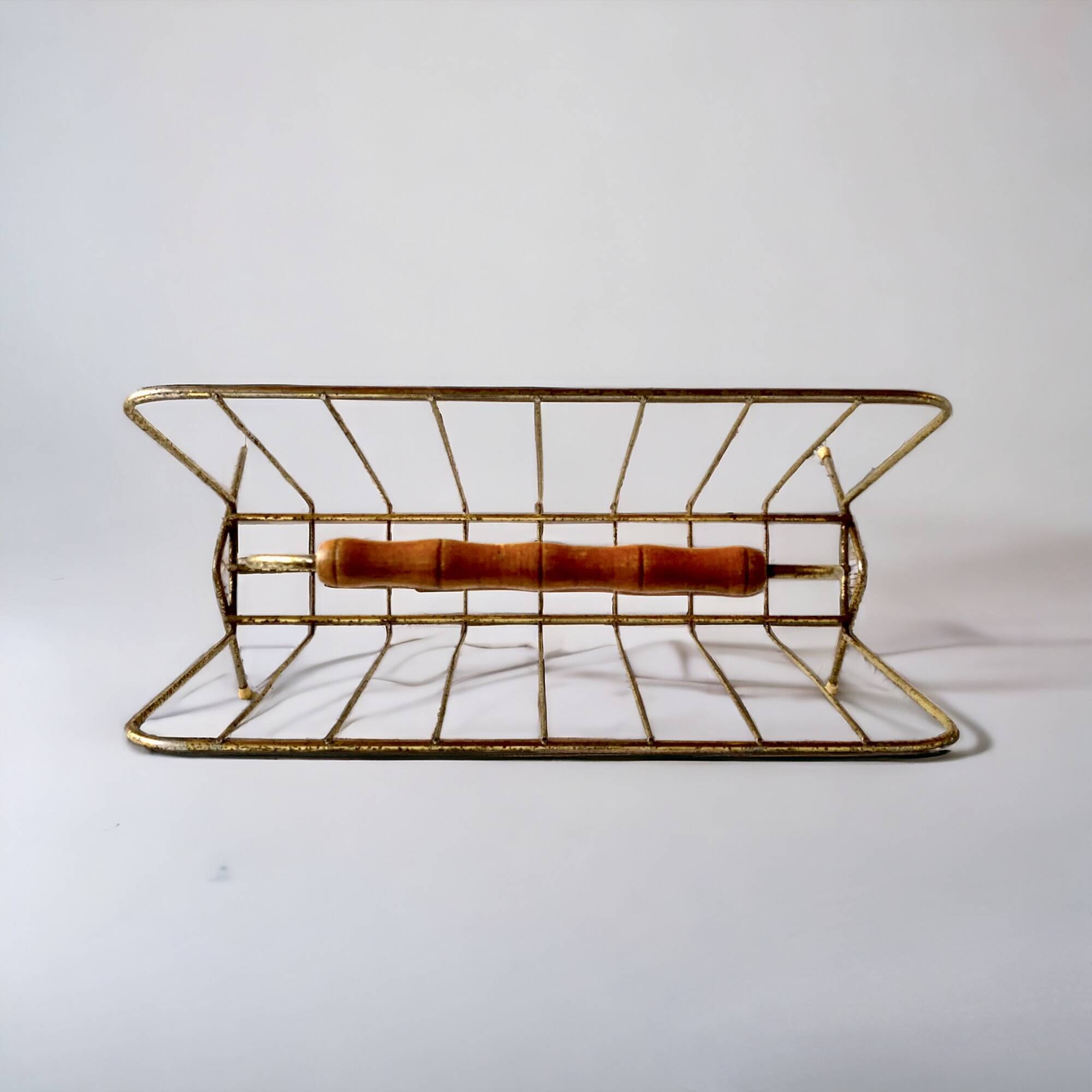 Porte-revue vintage en laiton