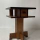 Dutch art deco Amsterdam school oak and coromandel side table, 1930s