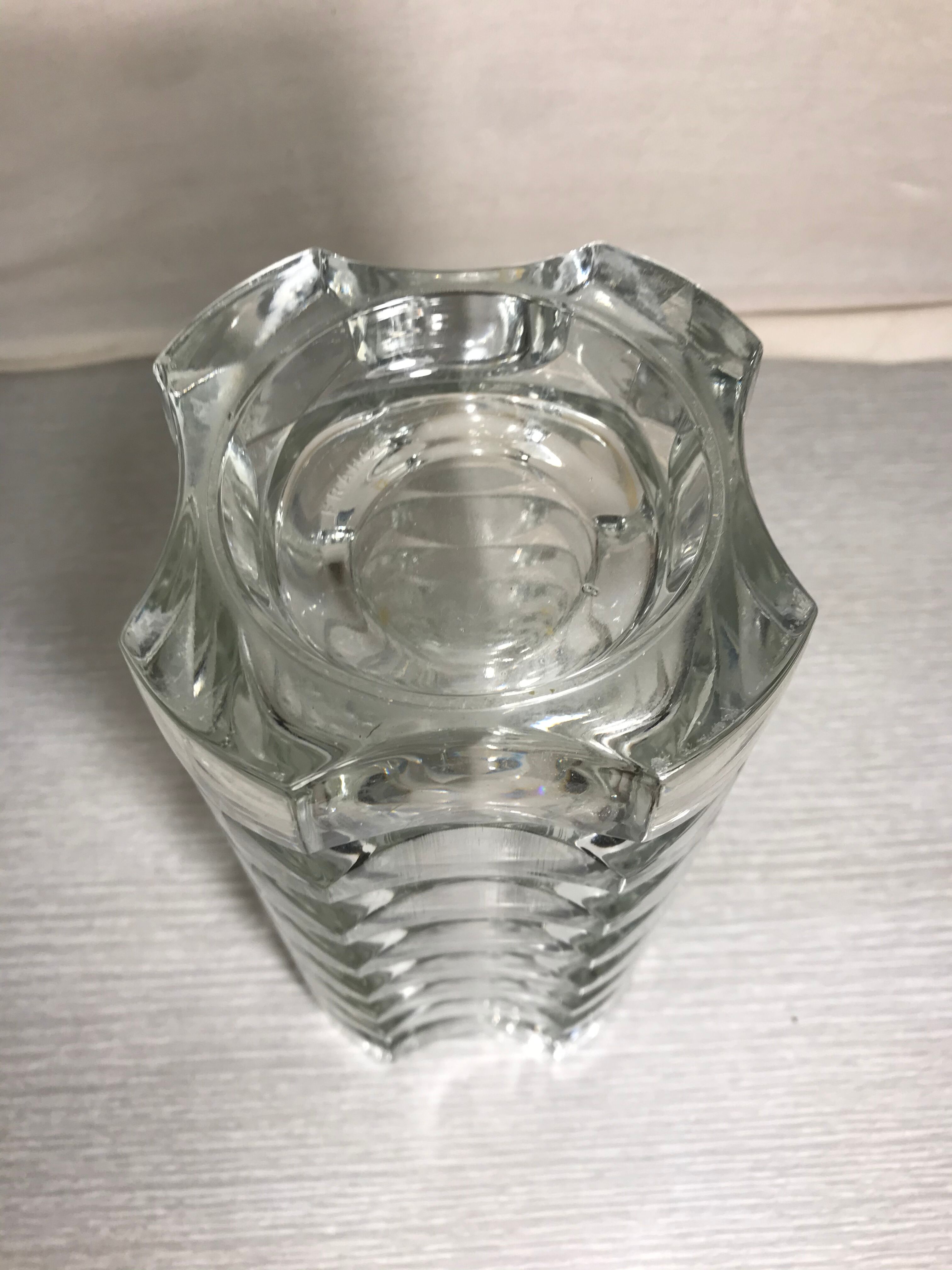 Ancient cristal vase from Arques glass mould french Art Deco style