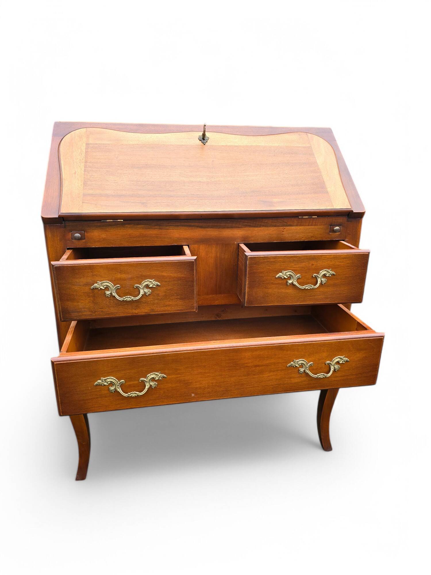 Antique secretary in solid walnut