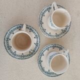 3 cups and saucers iron earth