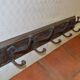 School coat rack with cast iron pegs