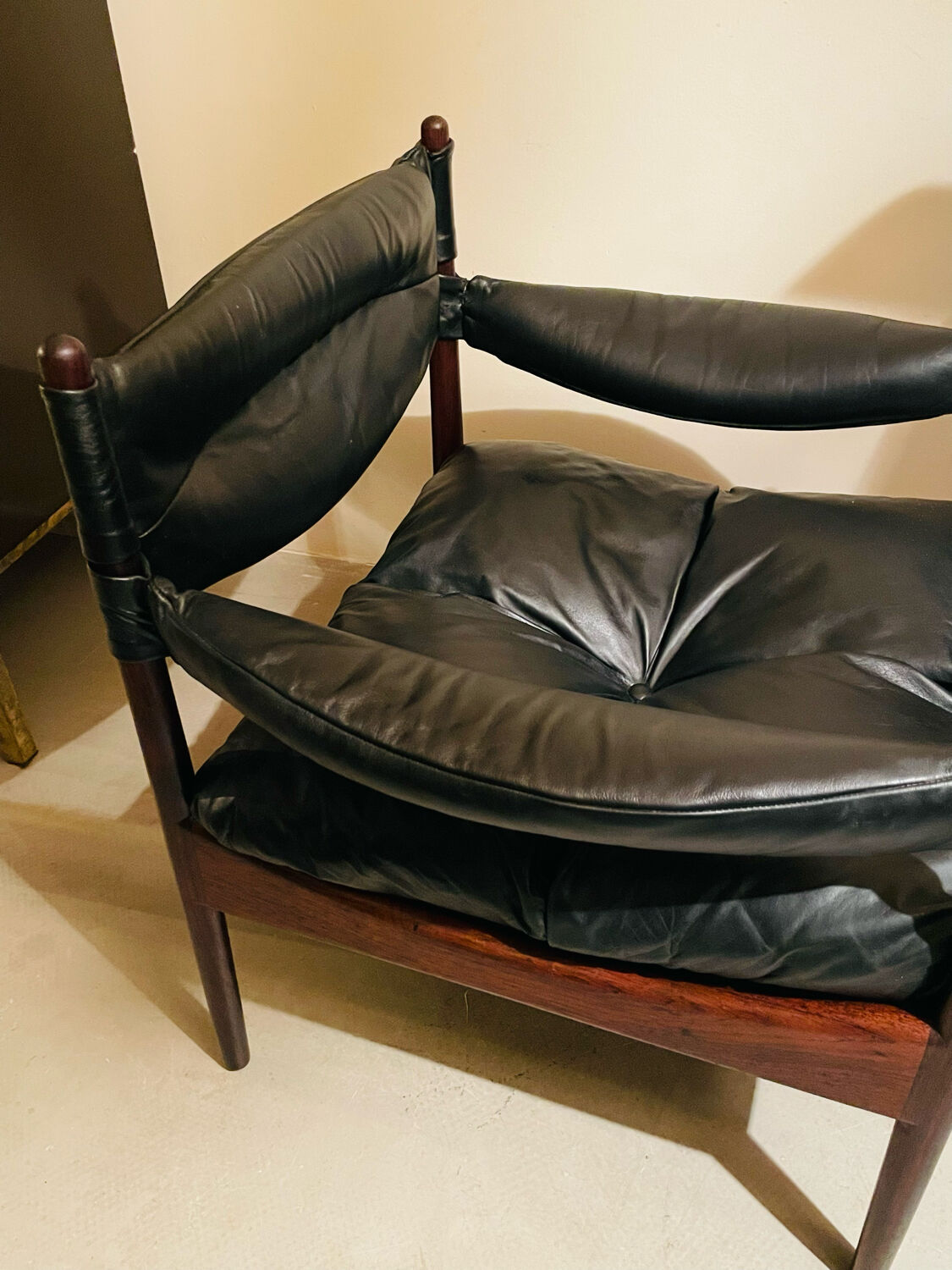 Kristian Vedel Arm Chair model Modus in Rosewood and Leather (2 available)