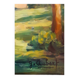 Oil on canvas signed, farmhouse Provençal seaside