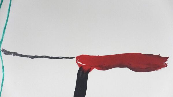 Gravure originale signée Riera I Arago Jose Maria, Avión hélice verde, 2010