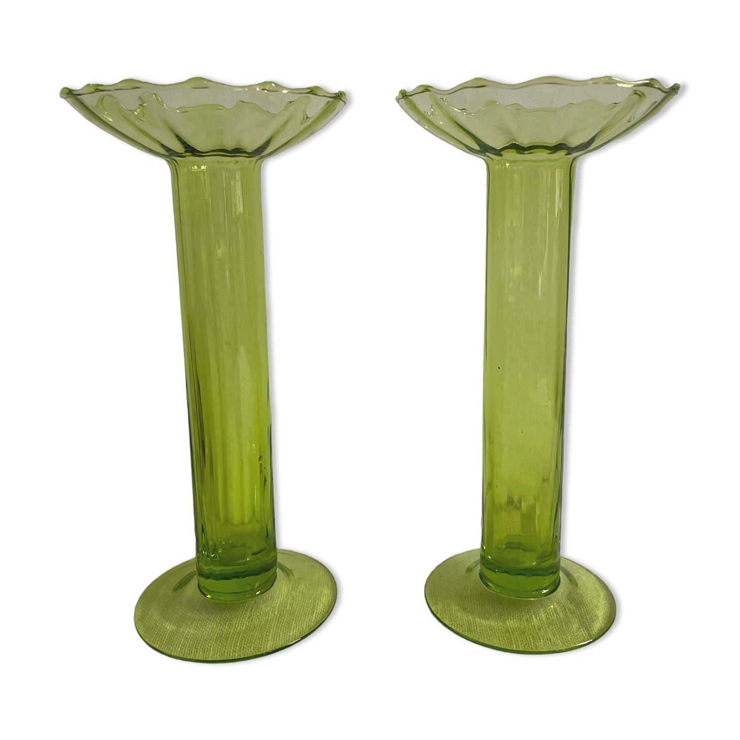 Pair of Venice crystal vases