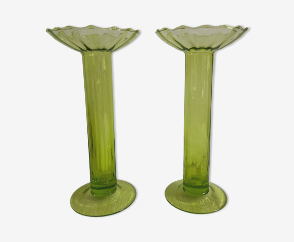 Paire de vases en cristal de Venise
