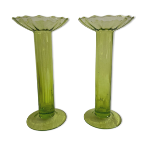 Paire de vases en cristal - venise