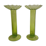 Paire de vases en cristal de Venise