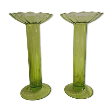 Pair of Venice crystal vases