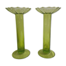 Pair of Venice crystal vases
