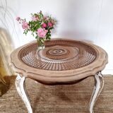 Table basse ronde cannée