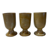 Set of 3 Digoin stoneware cups