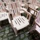 Set of 10 chairs mambo Stamp Henry Massonnet by Pierre Paulin
