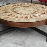 Roger Capron Vallauris ceramic coffee table herbarium decor