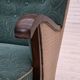 1950s, Danish armchair, original green/beige furniture wool, beech wood.