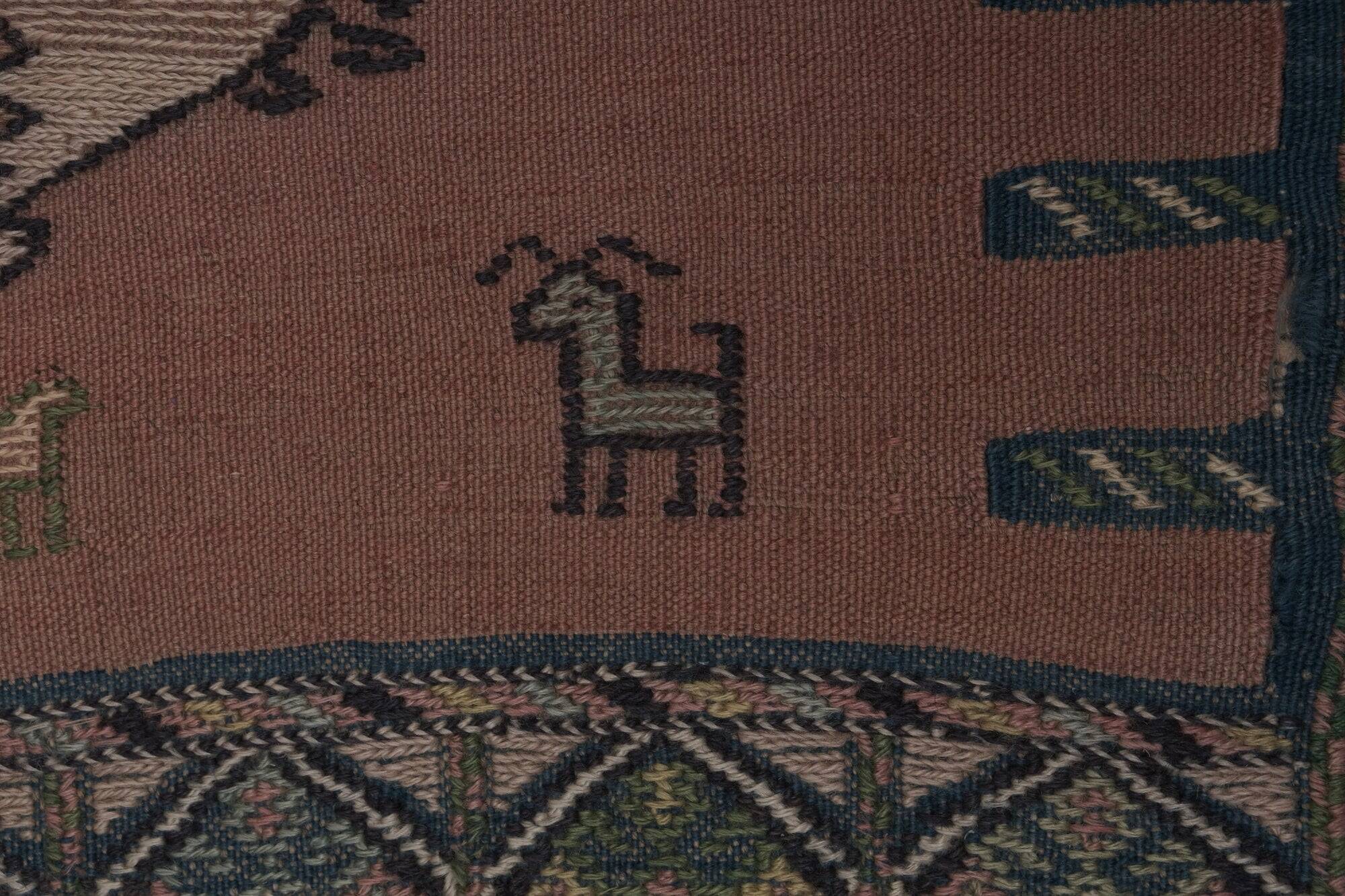 Vintage Turkish hallway rug 95x405 cm