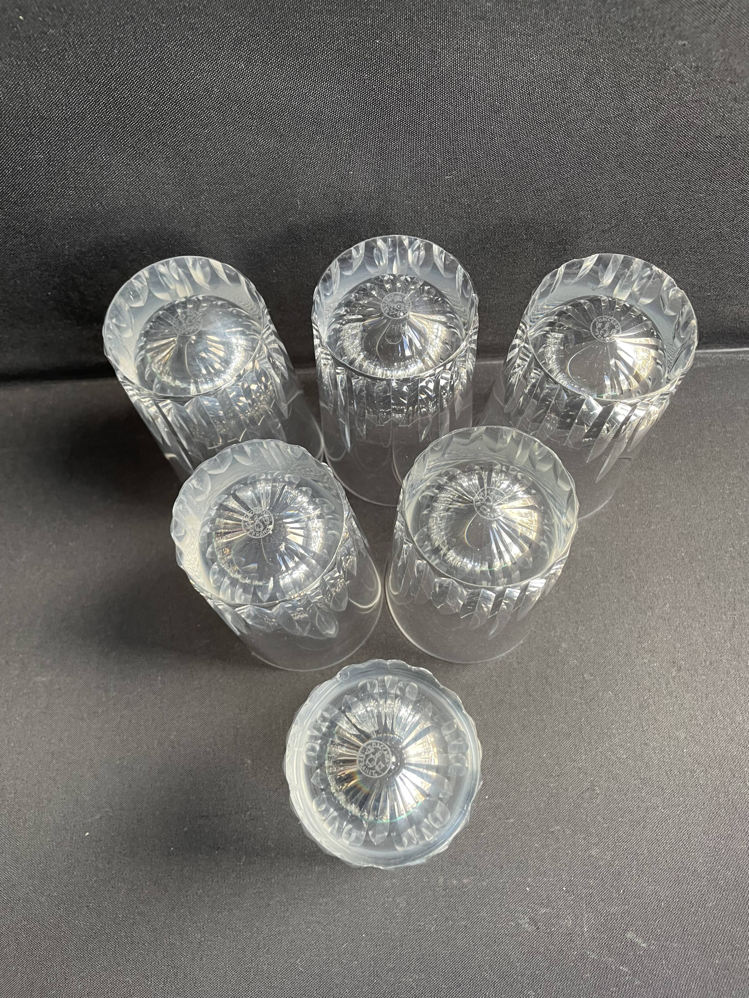 6 Baccarat water cups Spear service