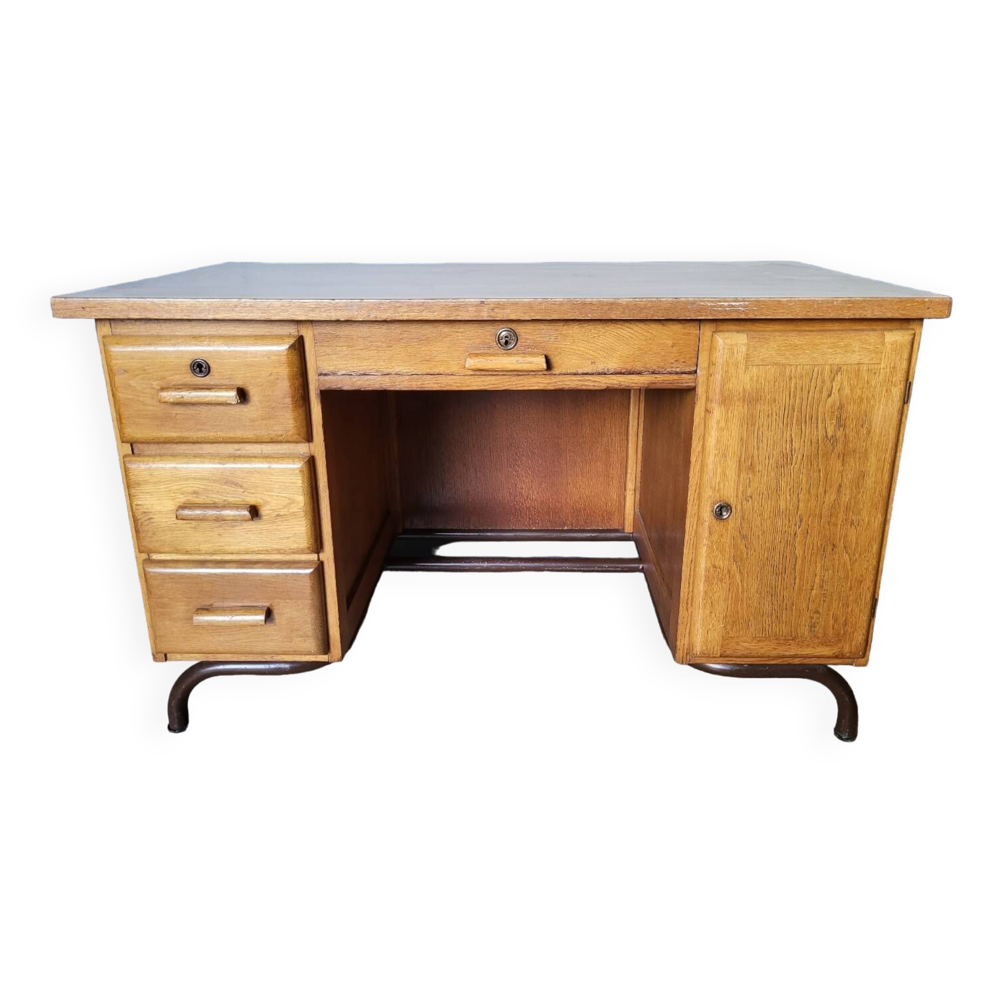Vintage schoolmaster desk from the 1950s