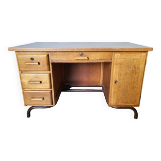 Vintage schoolmaster desk from the 1950s