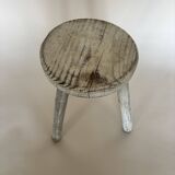 White wooden stool