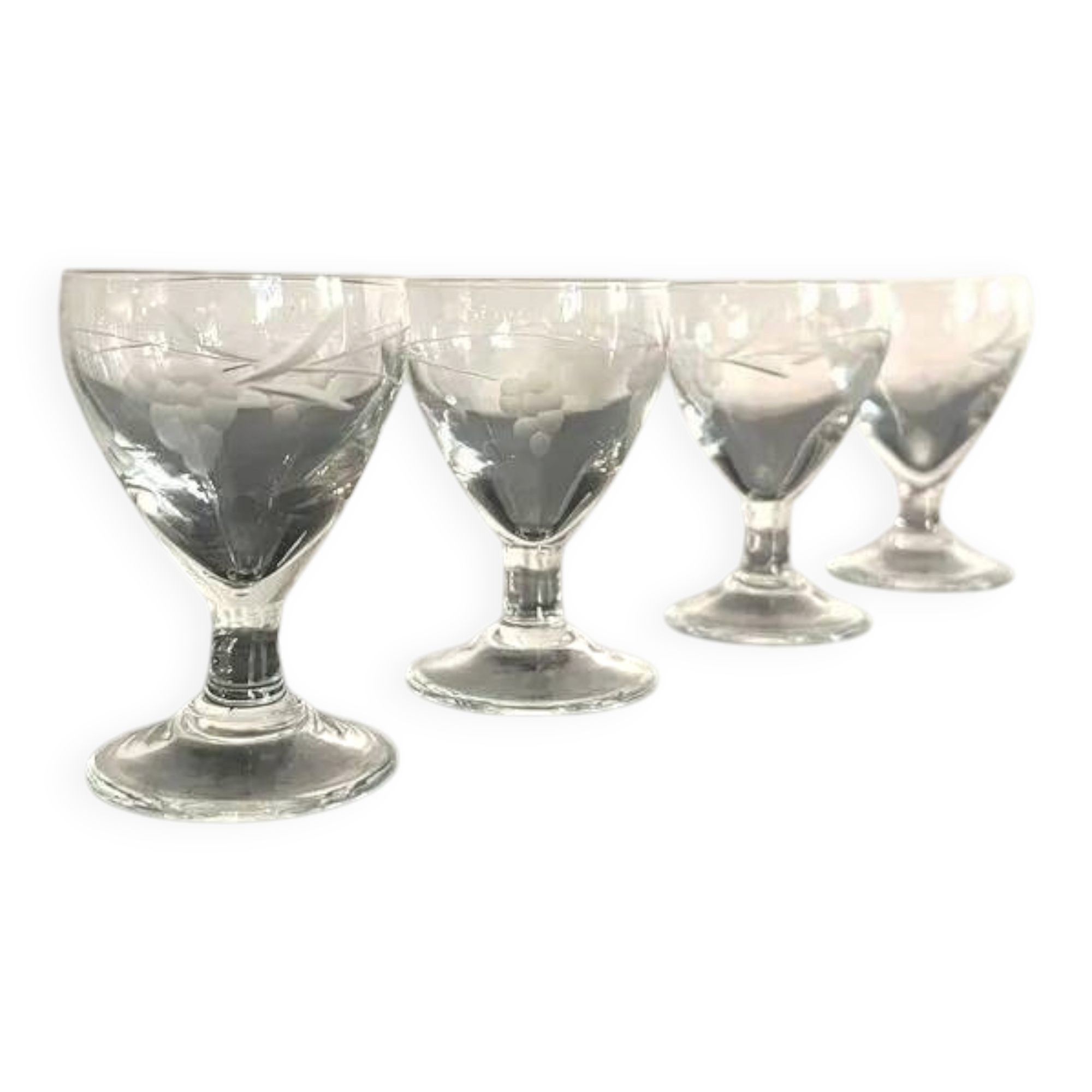 Crystal liqueur glasses