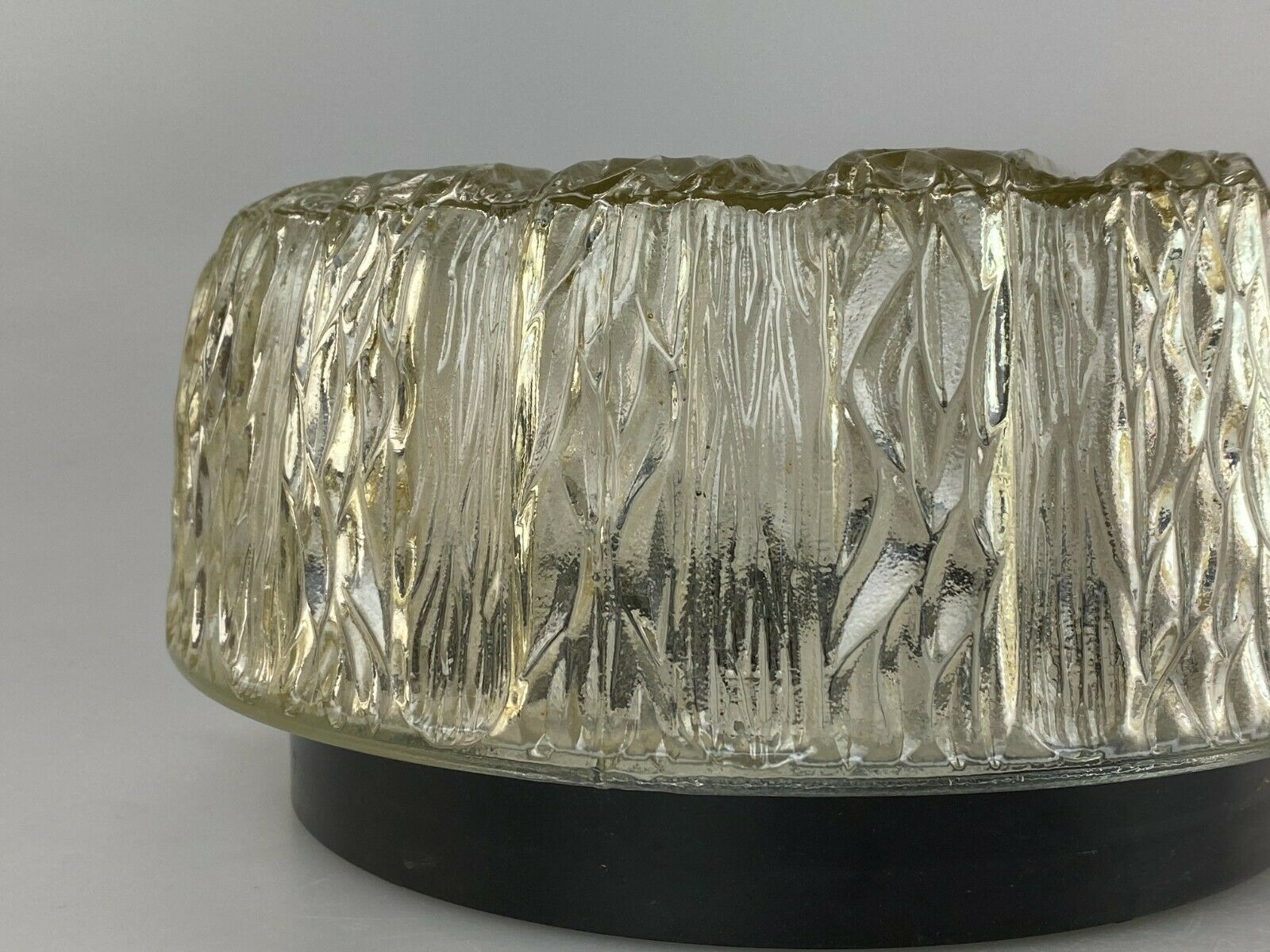 60s 70s Lamp Plafoniere Flush Mount Glass Space Age Design 70s