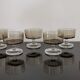 Set of 8 glasses of cavalier Luminarc smoked vintage 70'S champagne